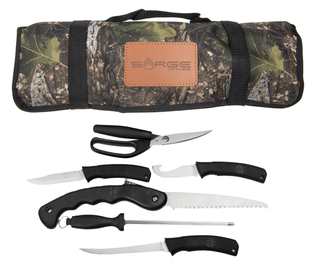 SARGE KNIVES 6 PIECE SOFT ROLL CAMO GAME KIT