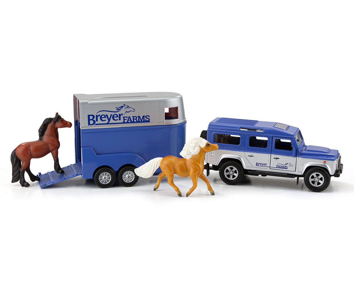 BREYER HORSE LAND ROVER & TAG-A-LONG HORSE TRAILER