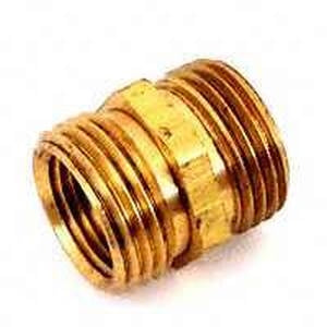 Plumb Pak Hose Adapter, 3/4 x 3/4 x 1/2 in, MHT x MIP x FIP, Brass, For: Garden Hose