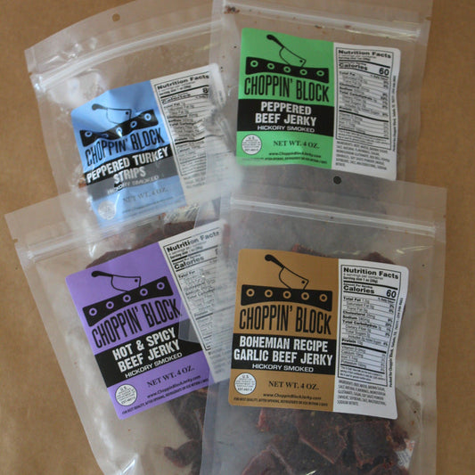 Choppin' Block Beef Jerky Bohemian Recipe Garlic 4oz