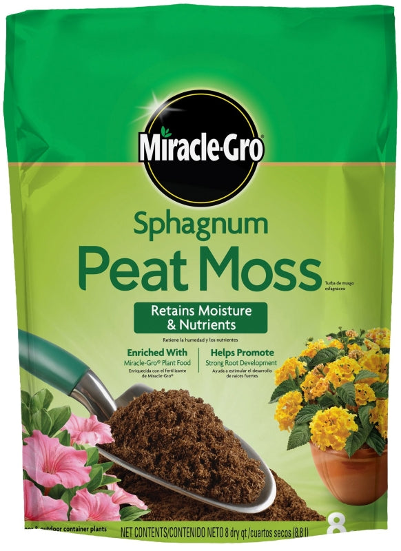 MIRACLE GROW SPHAGNUM PEAT MOSS 8QT