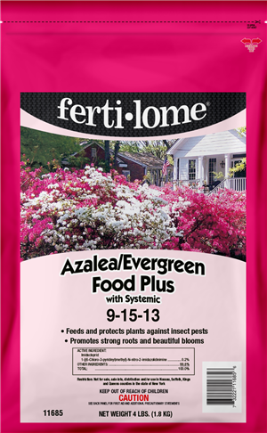 FERTILOME AZALEA/EVERGREEN FOOD PLUS WITH SYSTEMIC 9-15-13 4LB