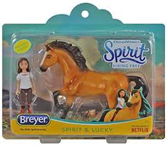 BREYER SPIRIT RIDING FREE GIFT SET WITH POSABLE RIDER