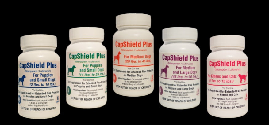 Capshield Plus Once A Month Flea Pills for Dogs & Cats 6 Month Supply