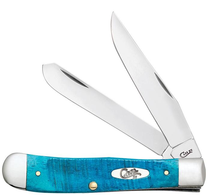 Case XX Trapper Knife Caribbean Blue Bone