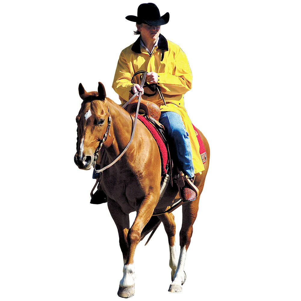 DOUBLE S ADULT SADDLE SLICKER IN YELLOW