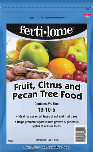 FERTILOME FRUIT, CITRUS, & PECAN TREE FOOD FERTILIZER 19-10-5 4LB