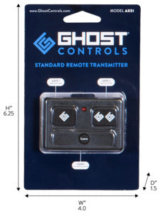 GHOST CONTROLS REMOTE CONTROL TRANSMITTER 3 BUTTON