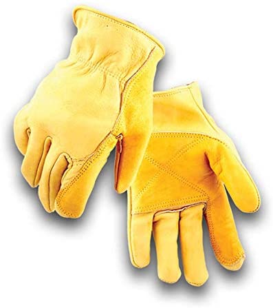 GOLDEN STAG WORK GLOVES, COWHIDE, DOUBLE PALM