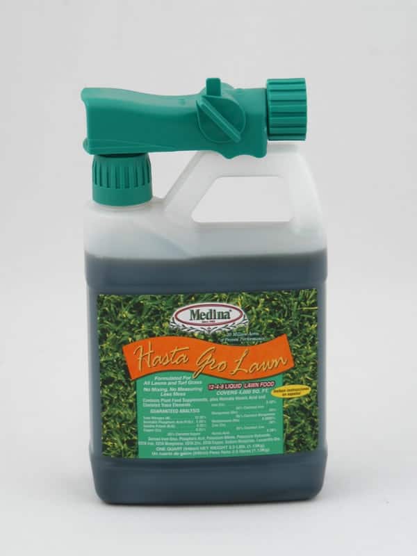 MEDINA HASTA GRO LAWN HOSE END QUART 12-4-8 LIQUID FERTILIZER