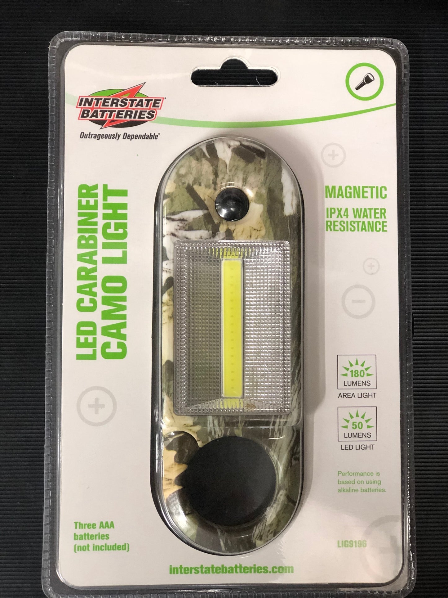 Interstate LED Carabiner Camo Light- Magenetic and Water Resistant!