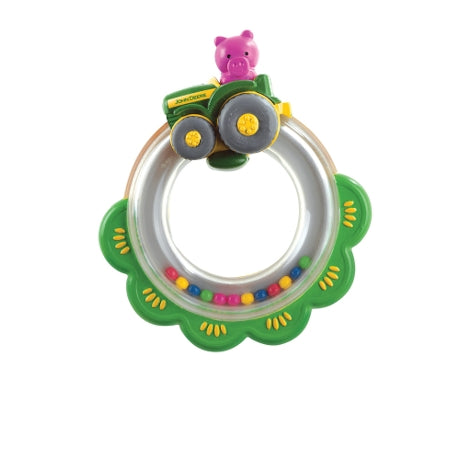 JOHN DEERE BABY TOY TRACTOR RING RATTLE