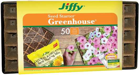 Jiffy Seed Starting Kit, 50 Cell, Plastic