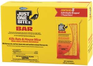 JUST ONE BITE RAT & MOUSE BAIT BARS 8/BOX