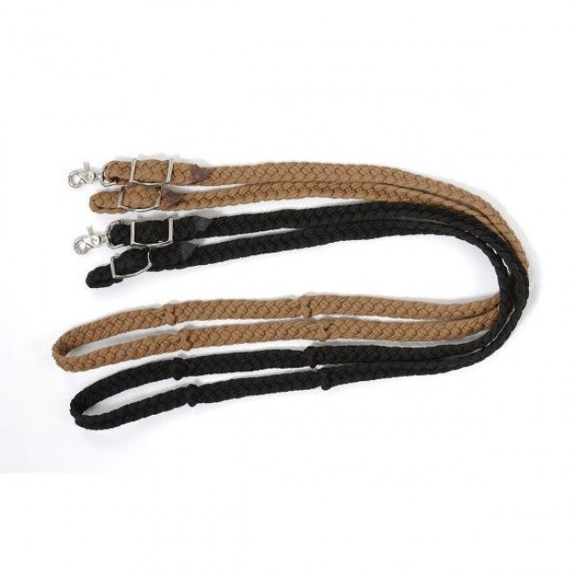 TOUGH 1 KNOTTED ROPING REINS 7'