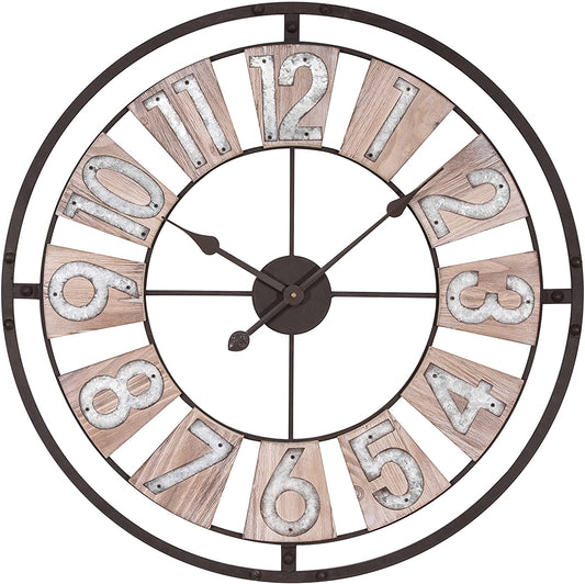 LaCrosse 27.5 Inch Industrial Decorative Quartz Wall Clock