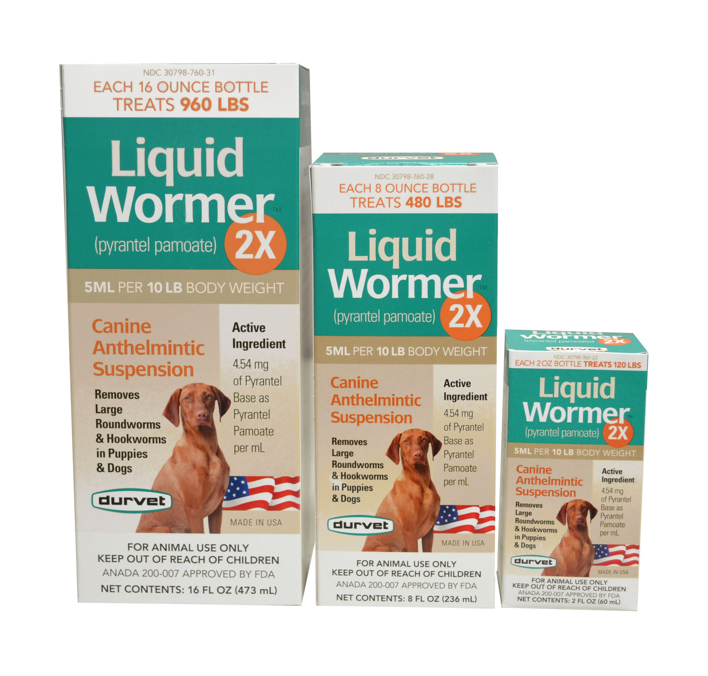 DURVET LIQUID WORMER 2X FOR DOGS