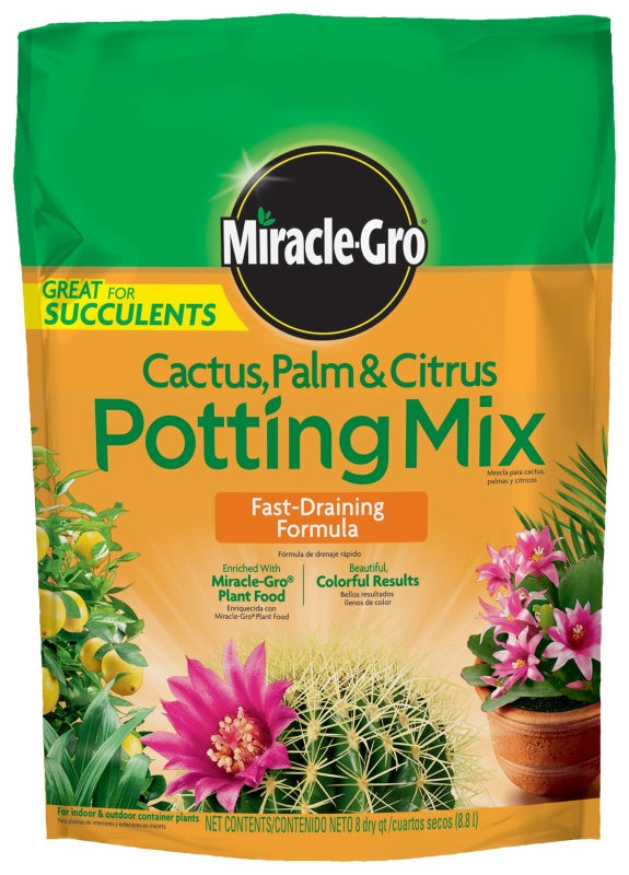 MIRACLE GROW POTTING SOIL FOR CACTUS, PALM, & CITRUS, 8QT