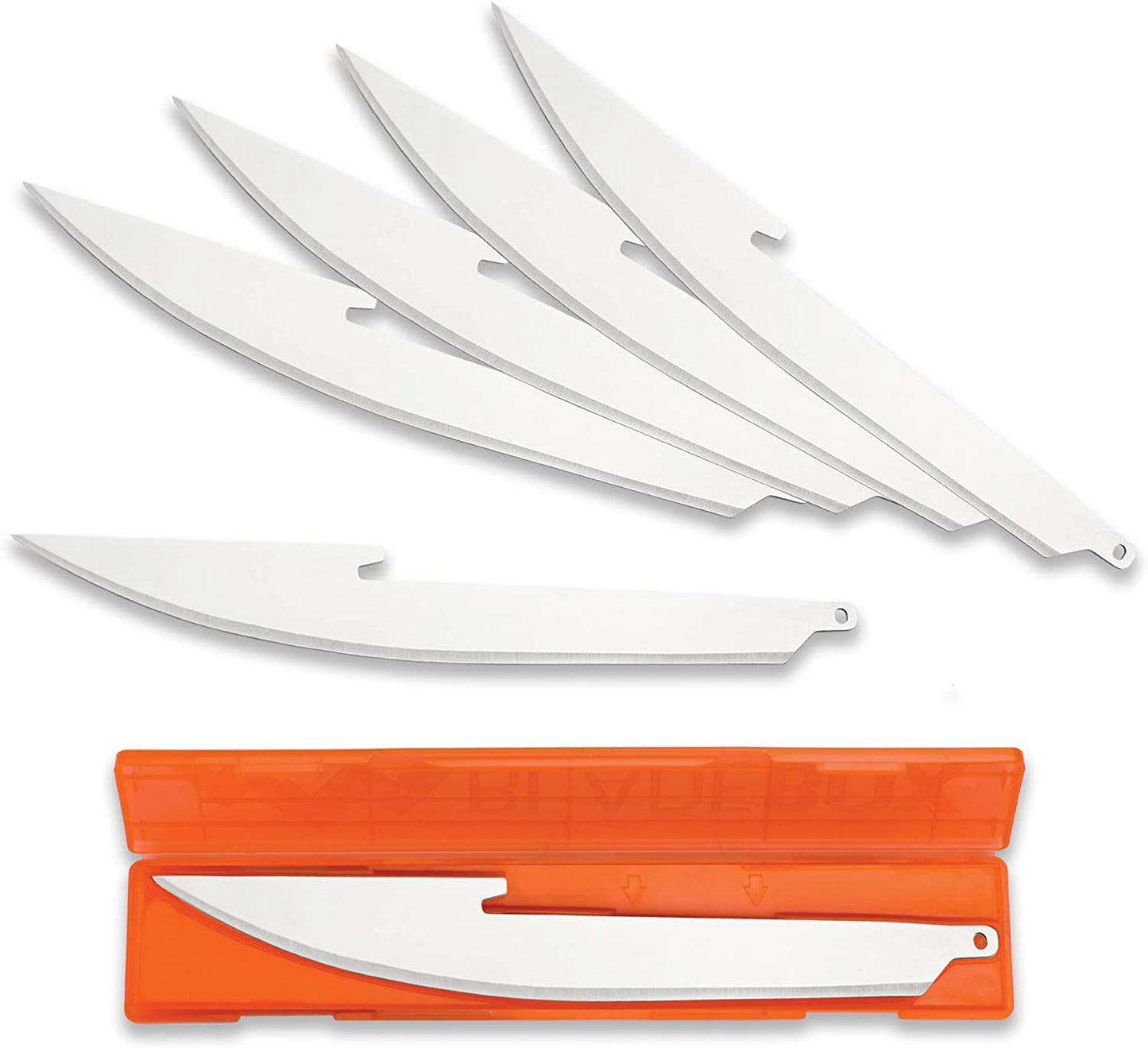 Outdoor Edge 5" Boning/Fillet Replacement Razor-Blade Pack - 6 Pieces Plus Blade Storage Box