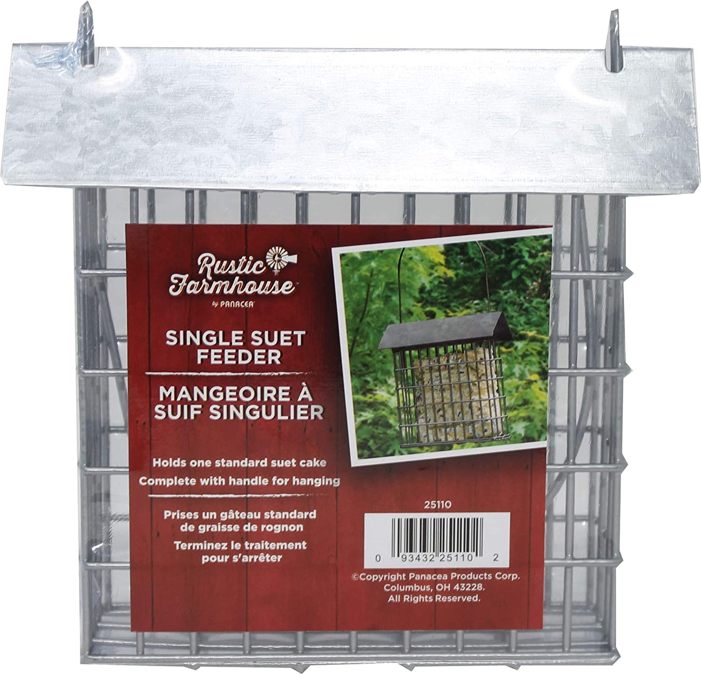 RUSTIC FARMHOUSE SINGLE SUET FEEDER