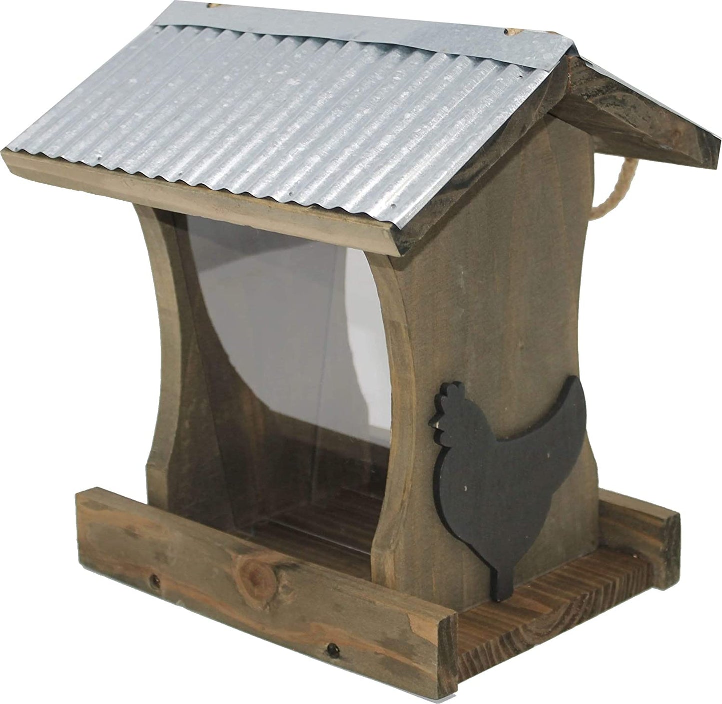 RUSTIC FARMHOUSE TALL HOPPER WILD BIRD FEEDER