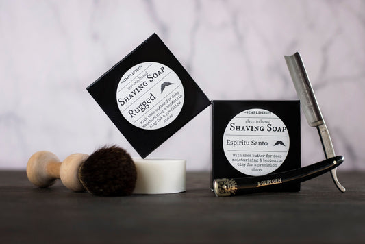 SIMPLIFIED SHAVING SOAP FOR MEN, GLYCERIN BASED