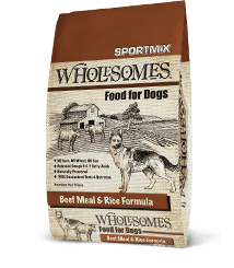 SPORTMIX WHOLESOMES BEEF & RICE DOG FOOD 30LBS