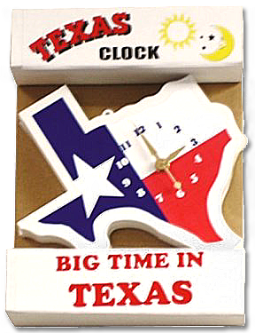 TEXAS SHAPED CLOCK