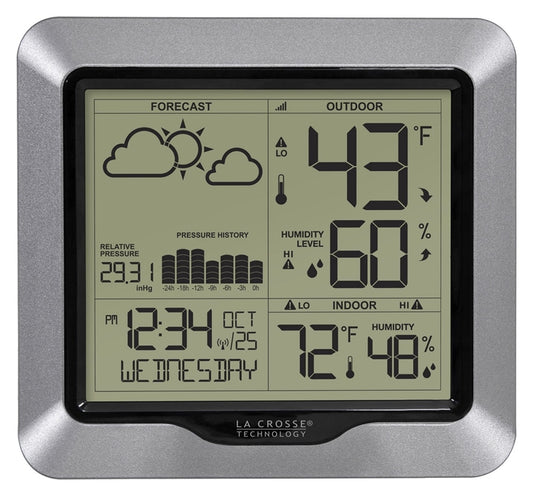 LA CROSSE WIRELESS WEATHER STATION WITH BAROMETRIC PRESSURE