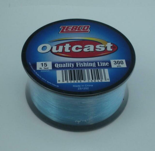 ZEBCO OUTCAST QUALITY FISHING LINE, 15LB TEST, 300 YARDS