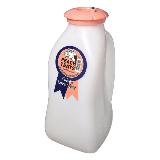 Peach Teats Hand Held Calf Nursing Bottle 2oz