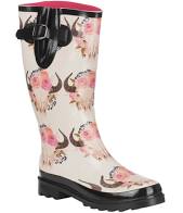 BLAZIN ROXX SKULL WATERPROOF RUBBER RAIN BOOTS