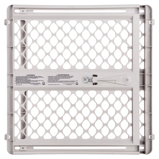 North States Supergate Child or Pet Gate, Classic Safety Gate, Plastic, Light Gray, 26"