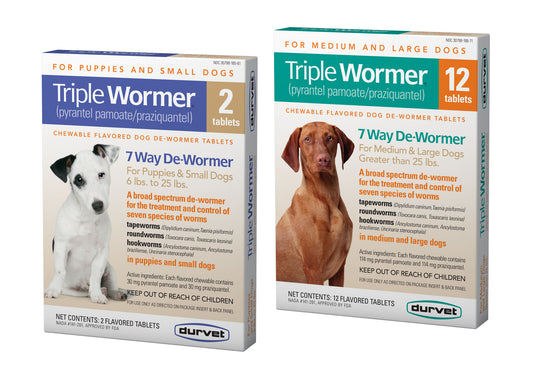 DURVET TRIPLE WORMER DEWORMER FOR DOGS